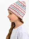 Детская шапка / Новогодний пиксельный узор