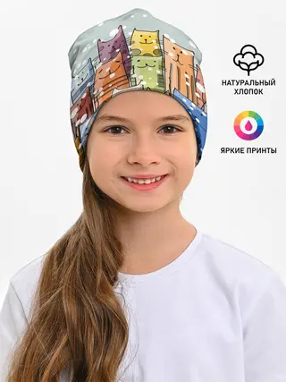 Детская шапка / Котики