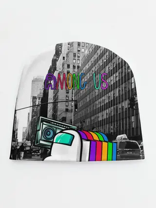 Детская шапка / Among Us по улицам Нью-Йорка