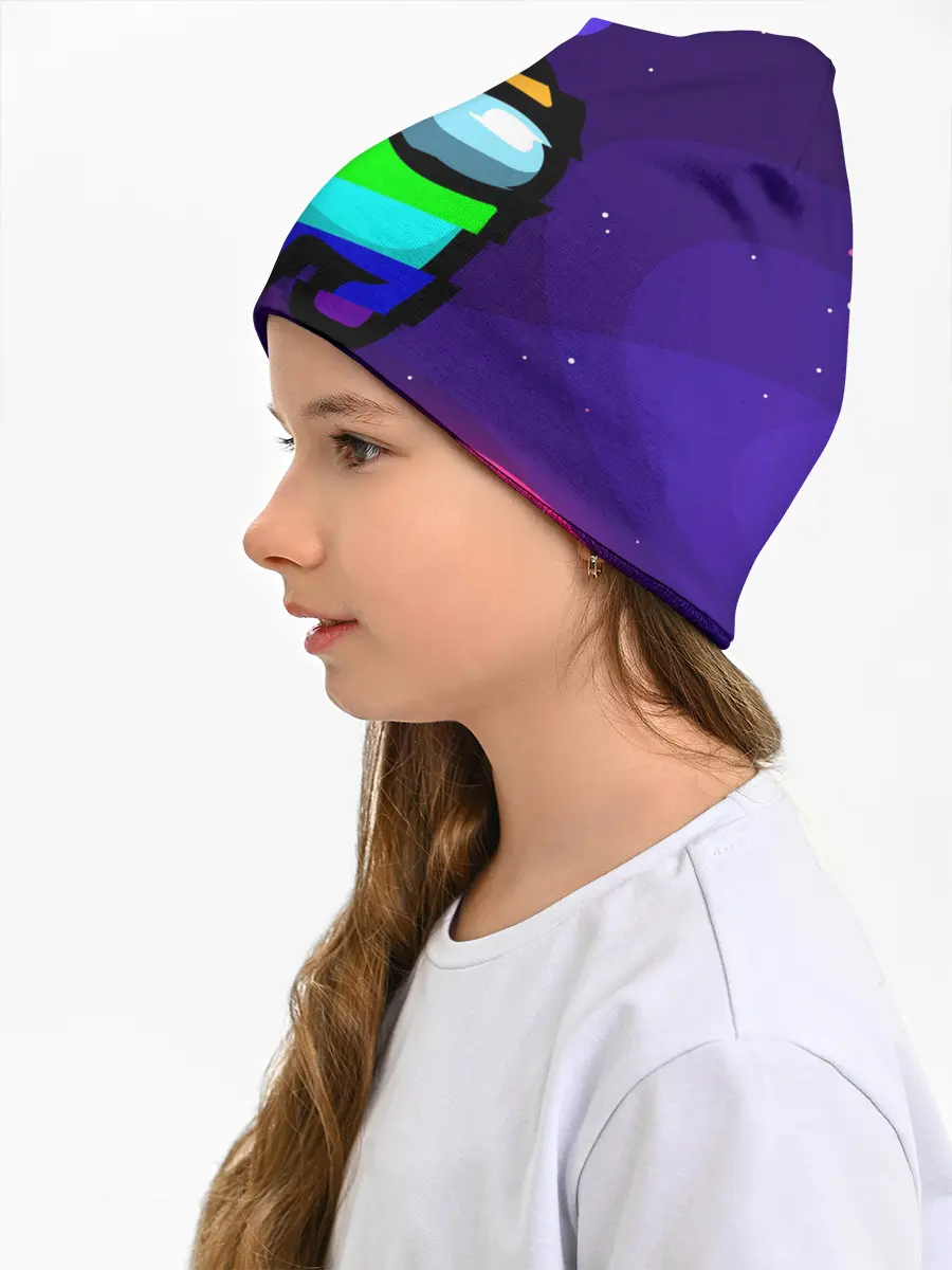 Детская шапка / AMONG US - RAINBOW SPACE