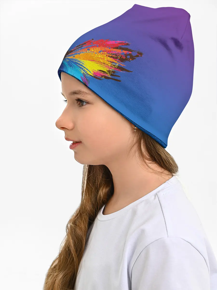 Детская шапка / красочная бабочка