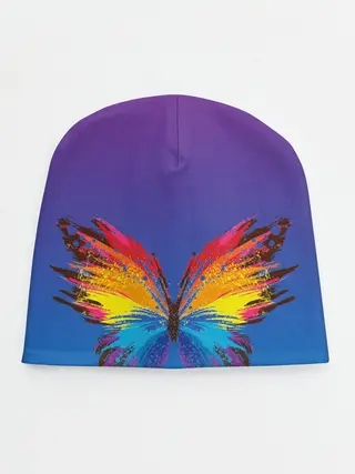 Детская шапка / красочная бабочка