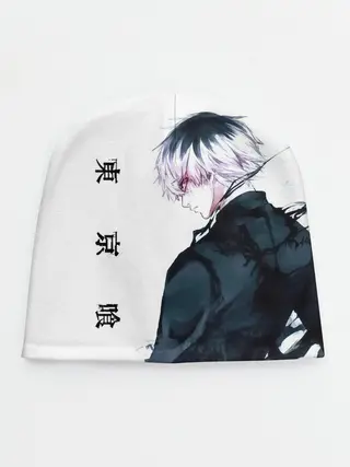 Детская шапка / Kaneki Ken белая акварель