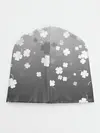Детская шапка / Черный логотип Клевера на сером градиенте
