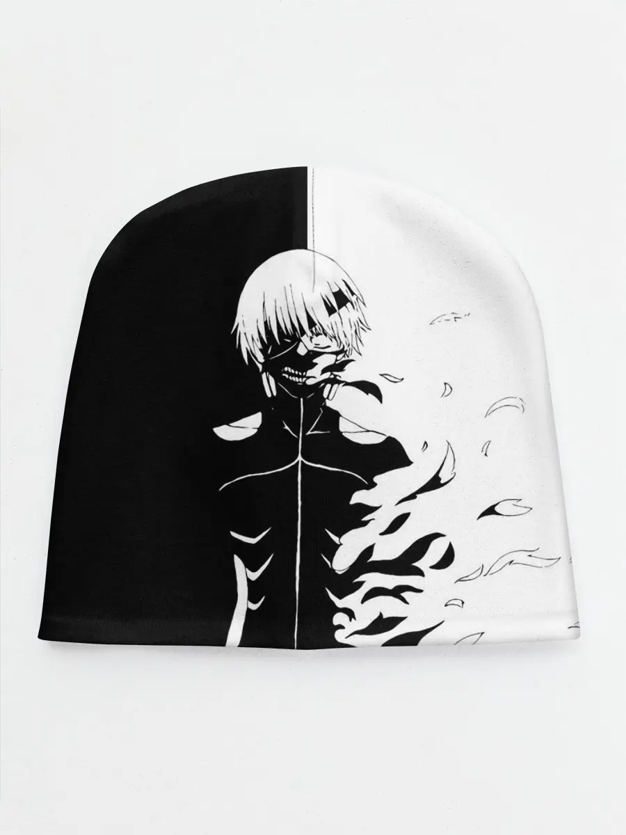 Детская шапка / Токийский гуль черно белый Кен