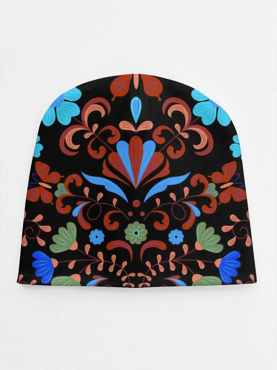 Детская шапка / РОСПИСЬ ЦВЕТАМИ