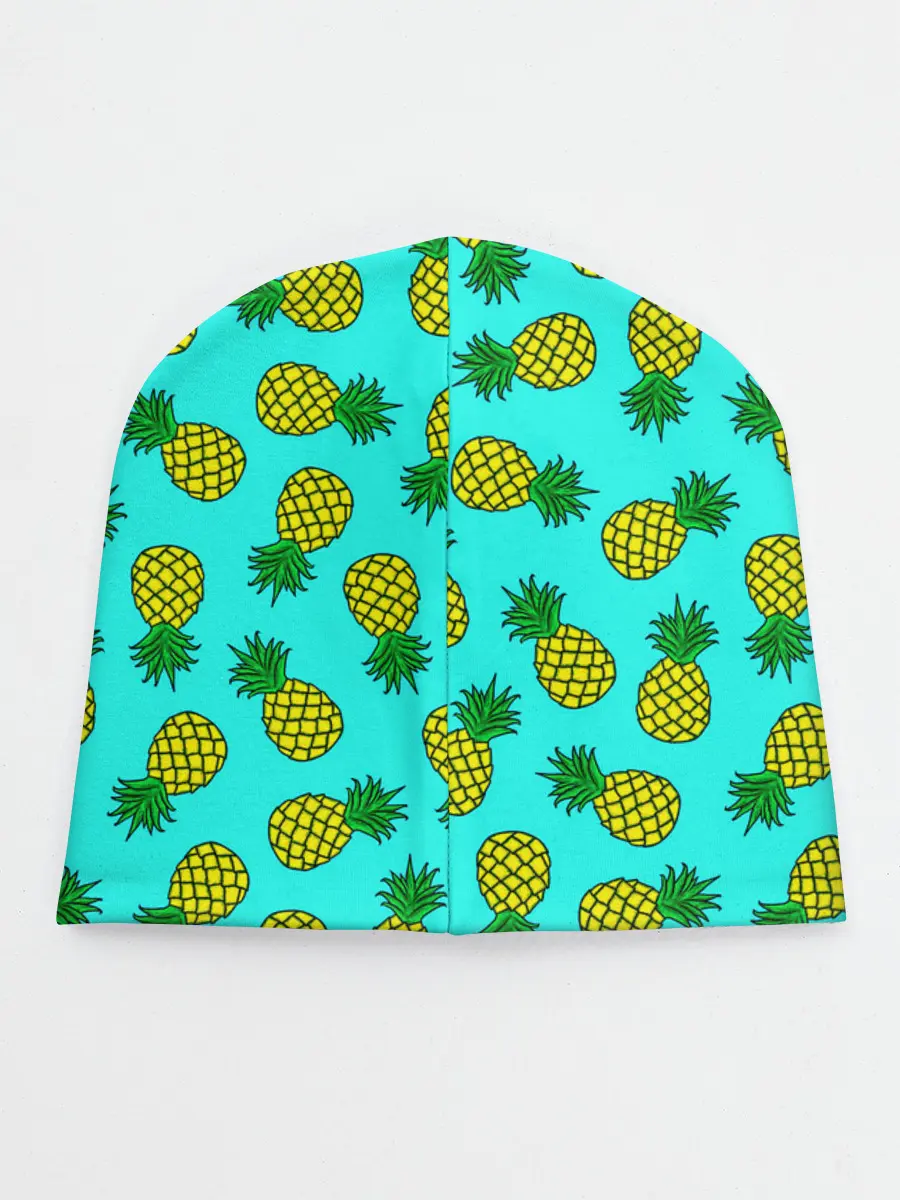 Детская шапка / Ананасы аква