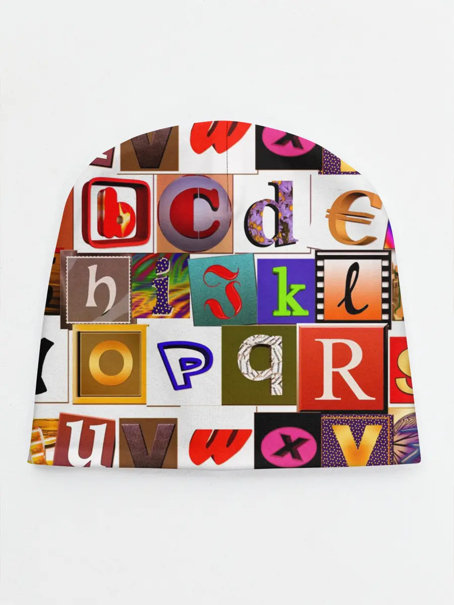 Детская шапка / Английские буквы # 2