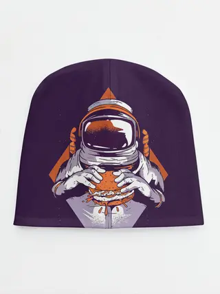Детская шапка / Космонавт ест бургер
