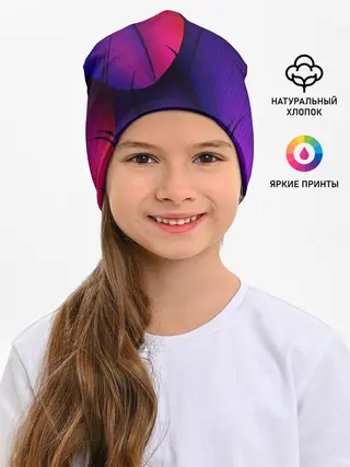 Детская шапка / Фиолетовые Перья