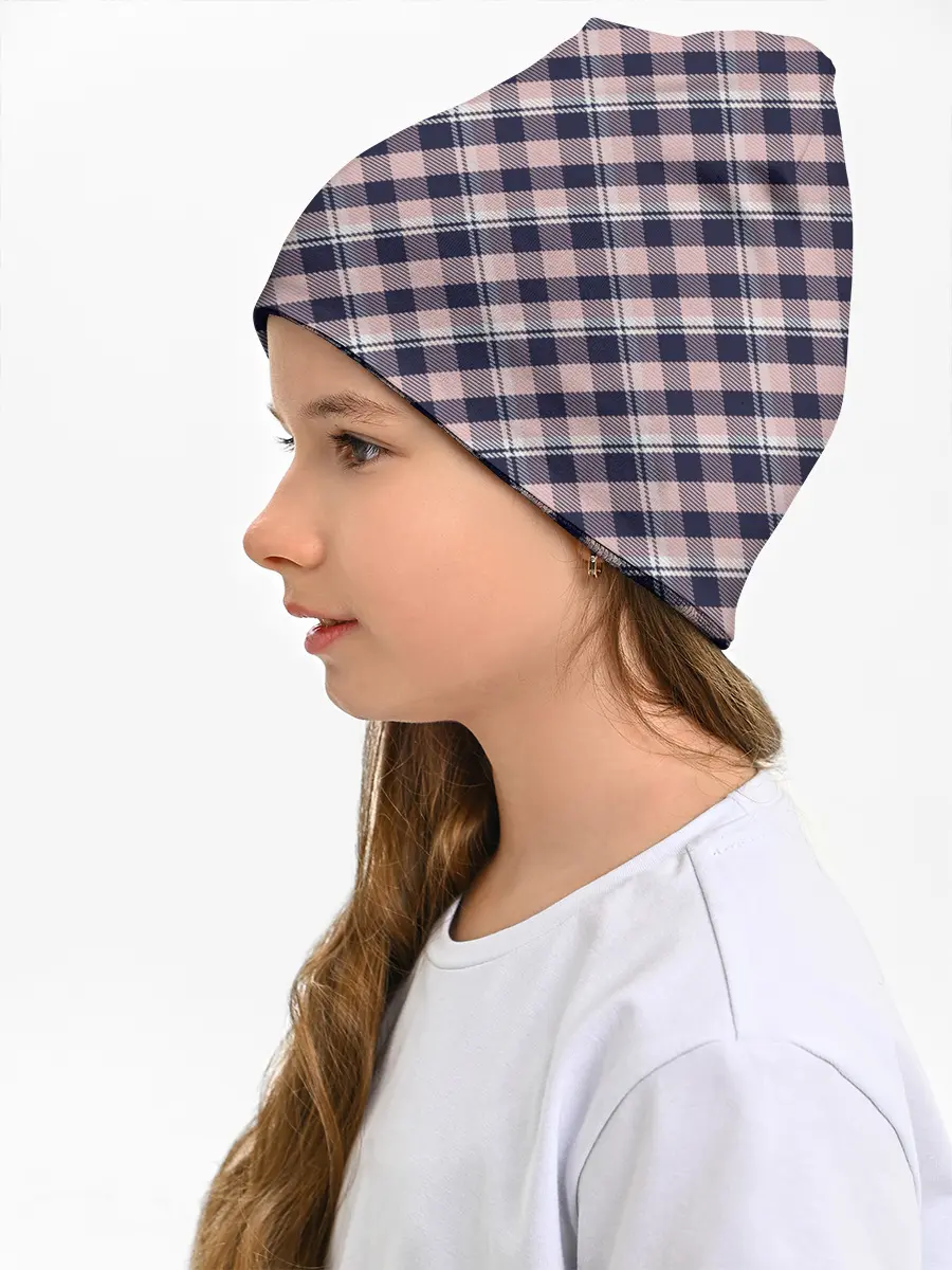 Детская шапка / Клеточный узор