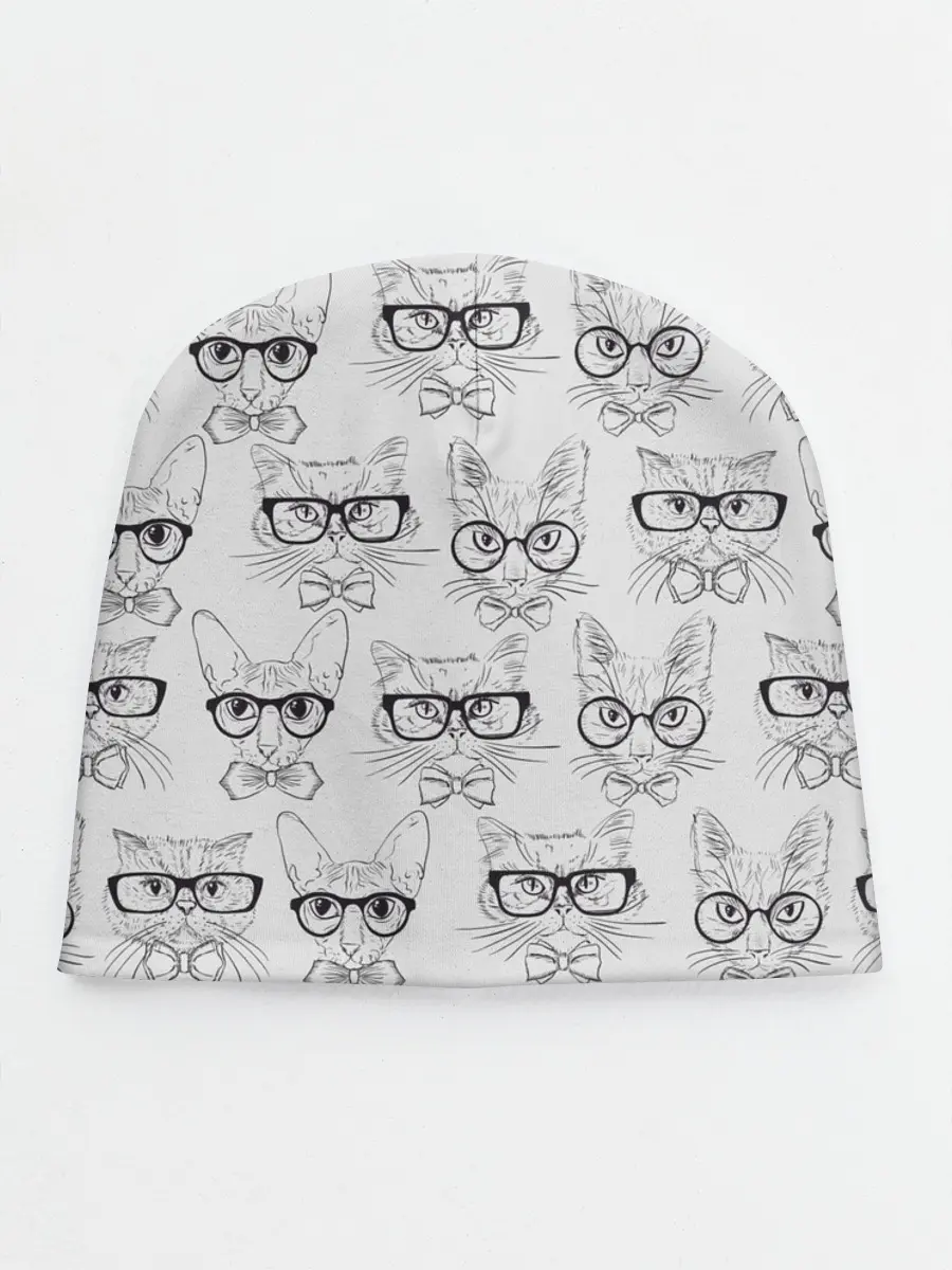 Детская шапка / Кошки в очках