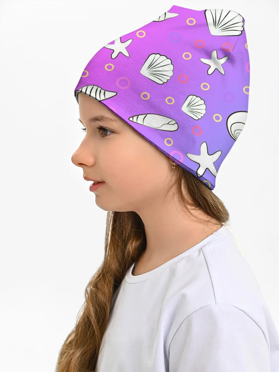 Детская шапка / Ракушки с градиентом