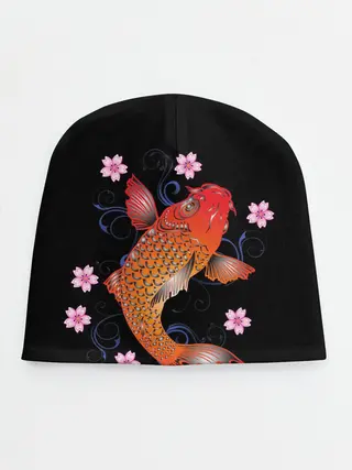 Детская шапка / Карп Кои с Цветами