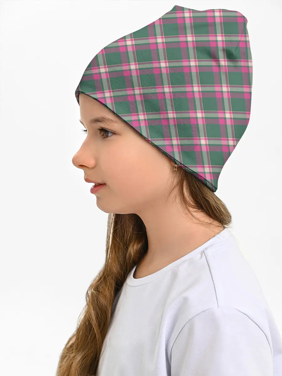 Детская шапка / Клеточный узор