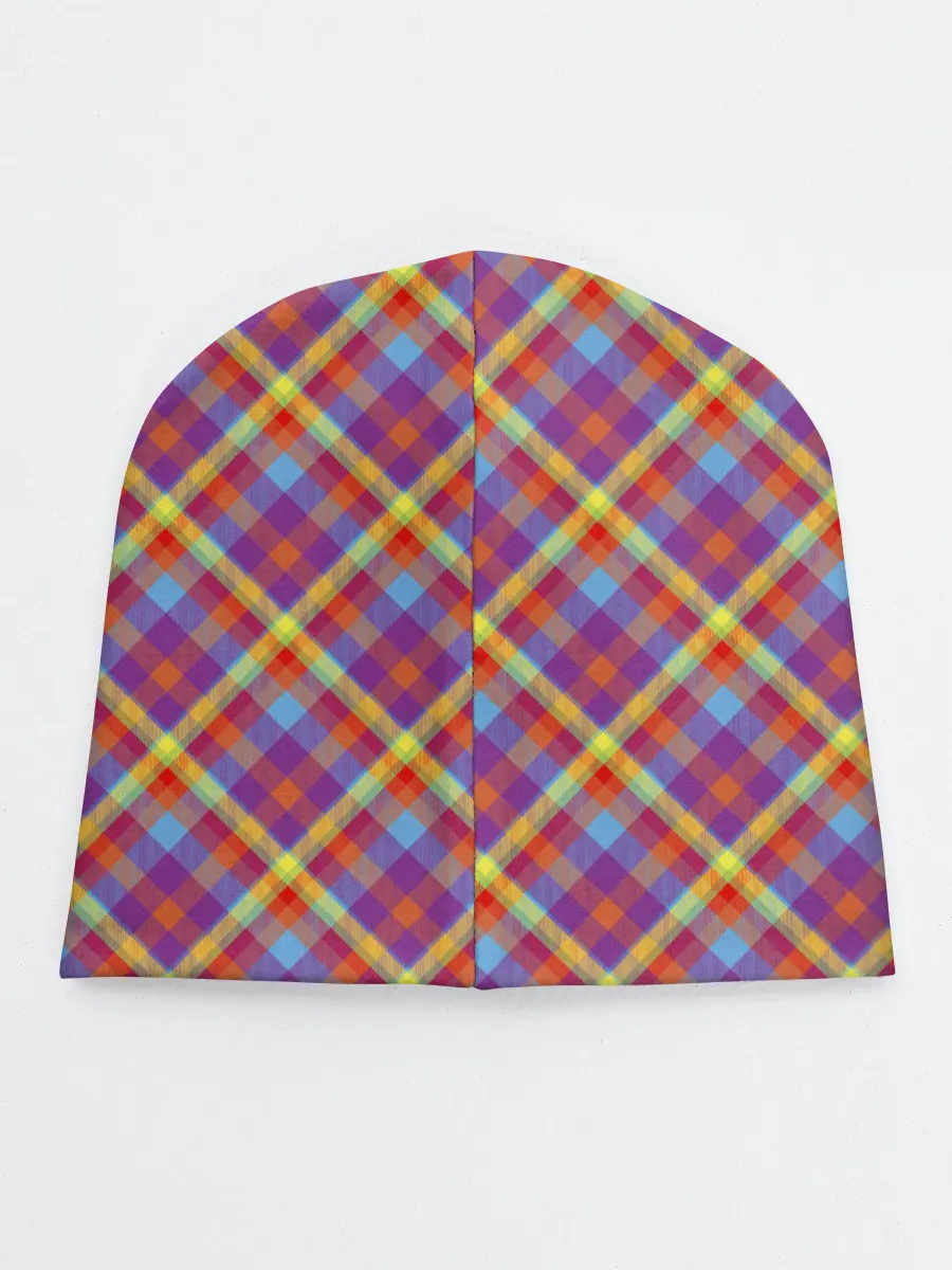 Детская шапка / Клеточный узор