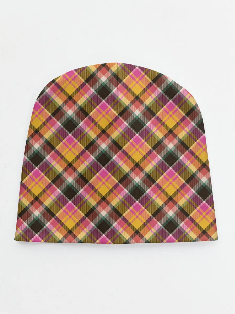 Детская шапка / Клеточный узор