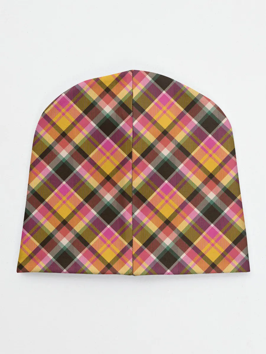 Детская шапка / Клеточный узор