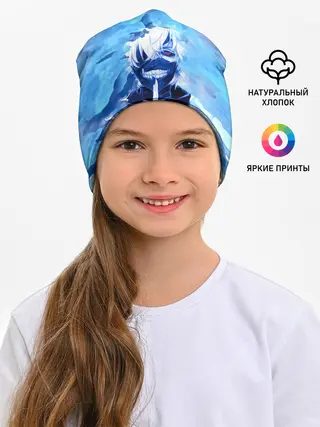 Детская шапка / Kaneki Ken на синем фоне