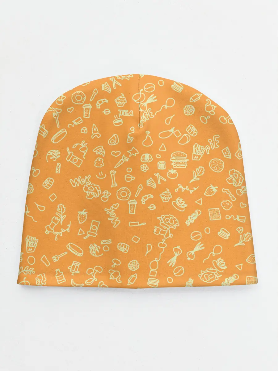 Детская шапка / оранжевая еда