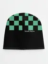 Детская шапка / Kamado Tanjiro зеленые квадраты