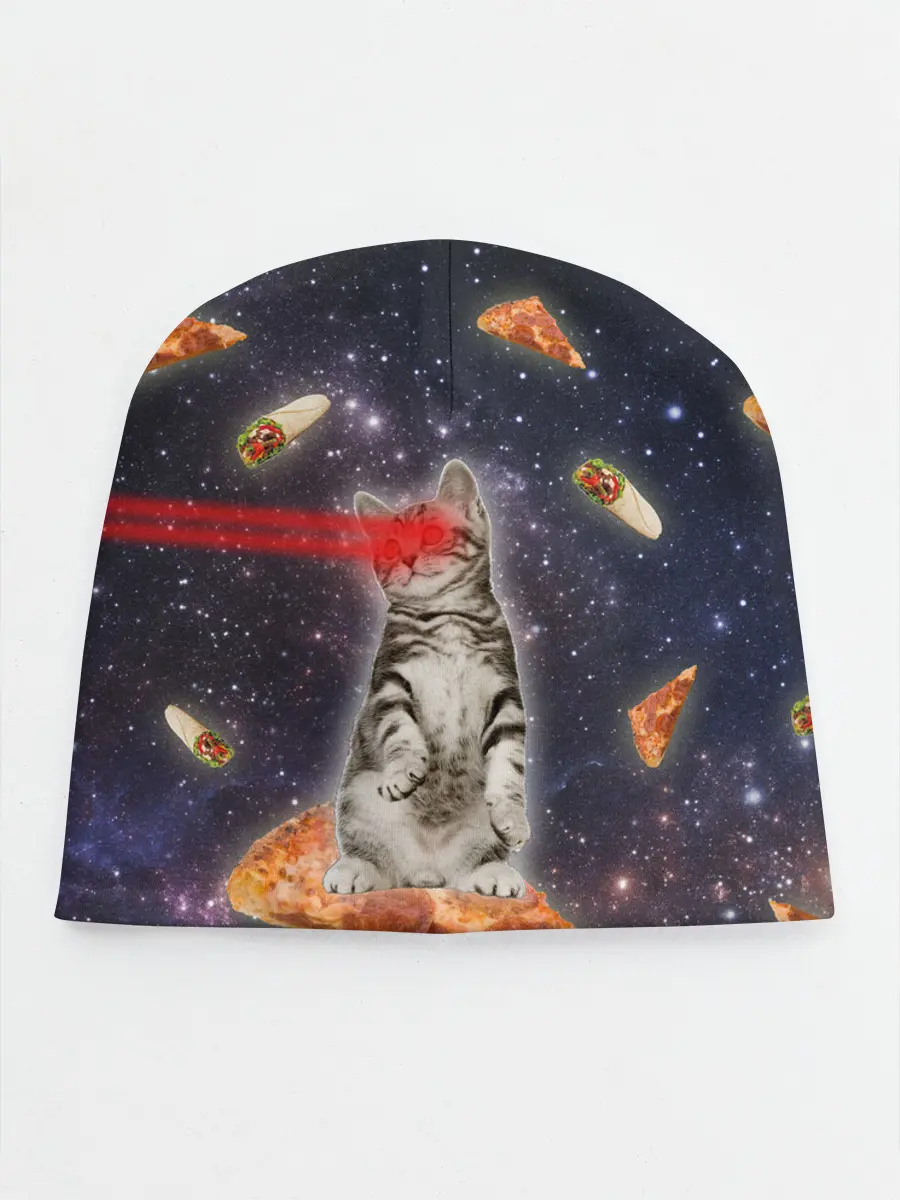 Детская шапка / Котик в космосе