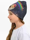 Детская шапка / Мопс на курице в космосе