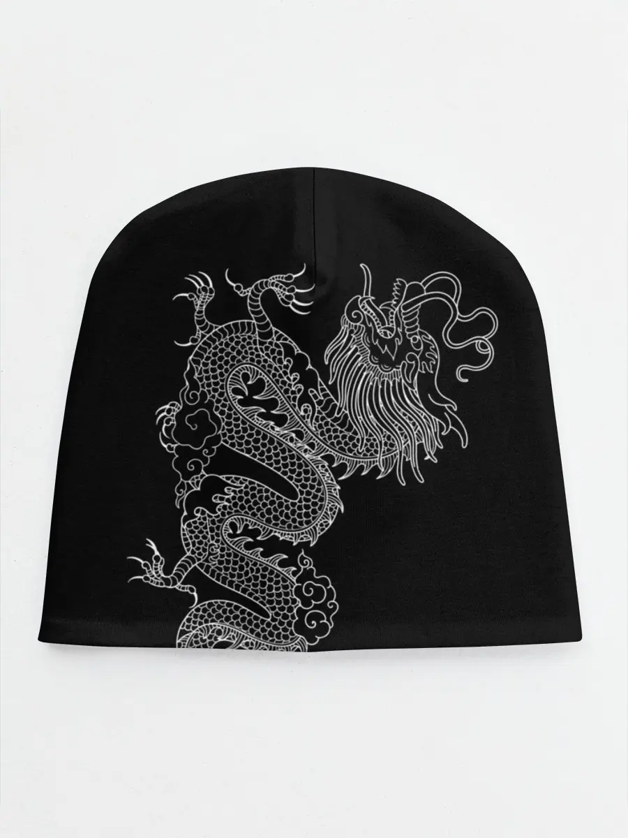 Детская шапка / ЧБ Дракон