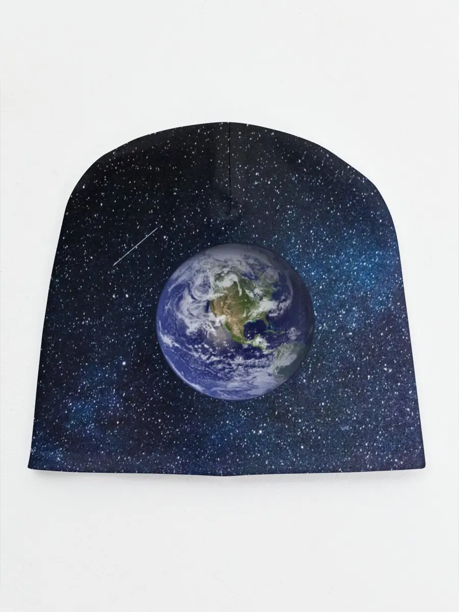 Детская шапка / Земля в космосе
