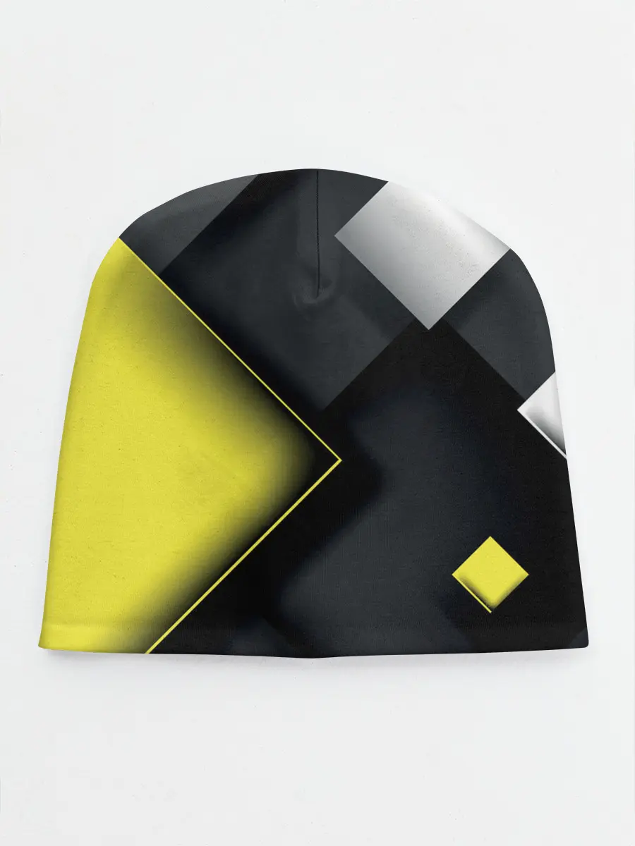 Детская шапка / Желто черный ромб