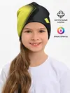 Детская шапка / Желто черный ромб