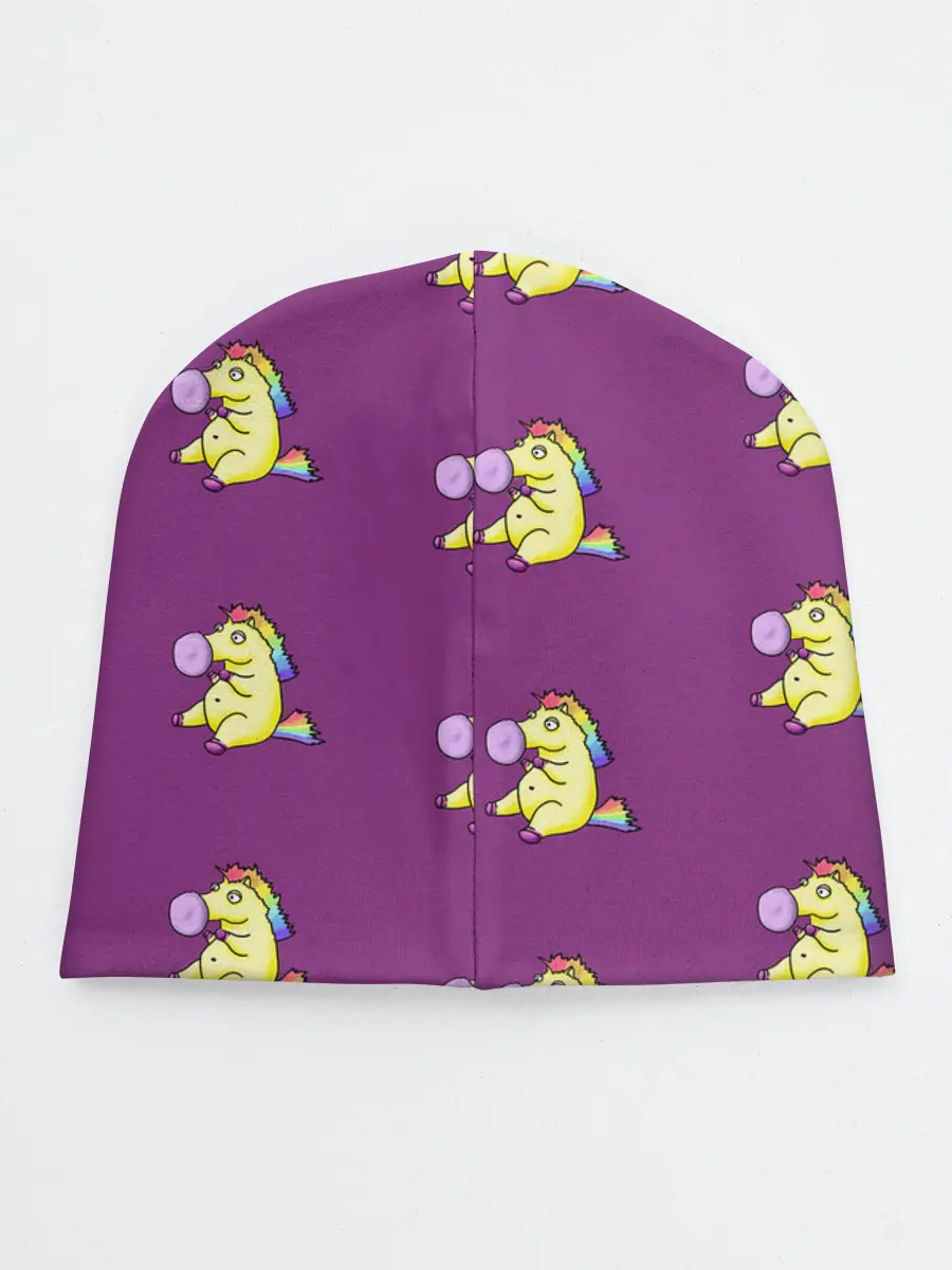 Детская шапка / Фиолетовые пони