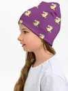 Детская шапка / Фиолетовые пони