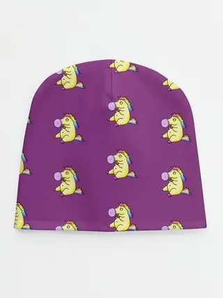 Детская шапка / Фиолетовые пони