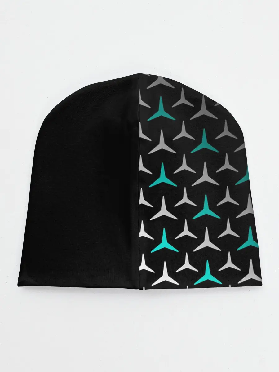 Детская шапка / МЕРСЕДЕС / AQUA BLACK GRADIENT