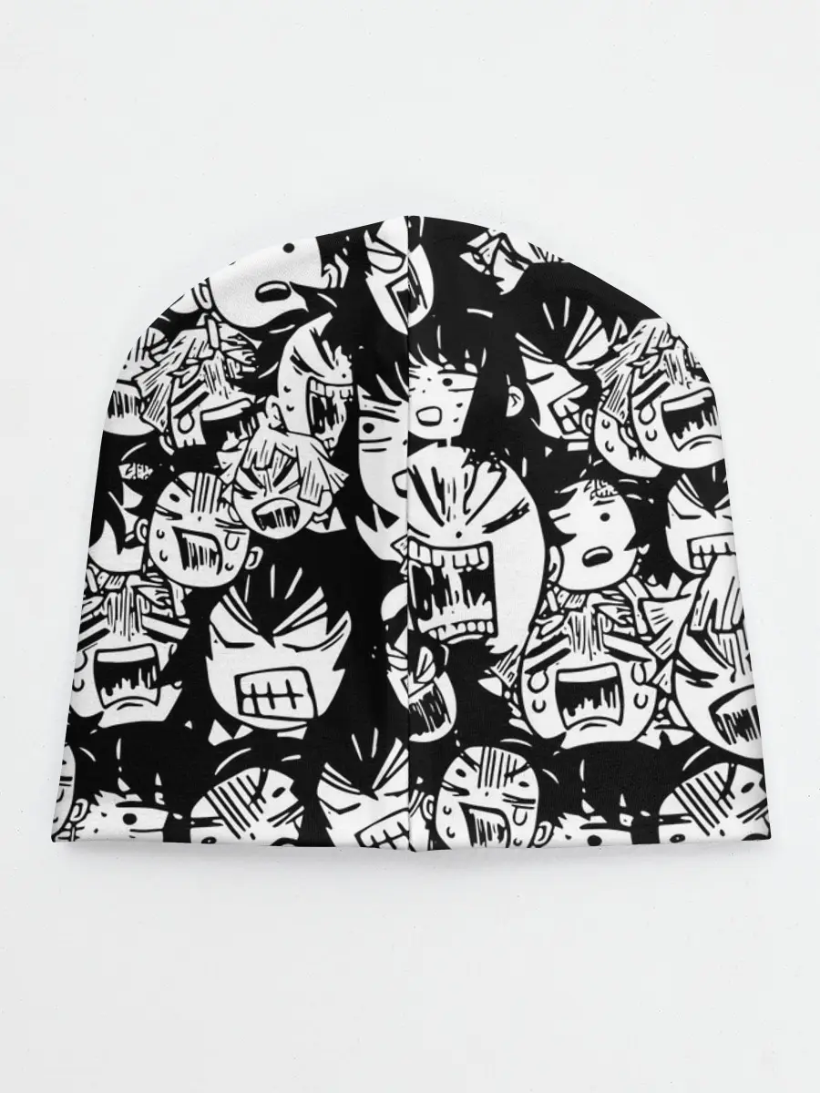 Детская шапка / DEMON SLAYER / ЛИЦА / УЗОР