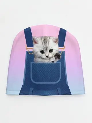 Детская шапка / Котенок в кармане