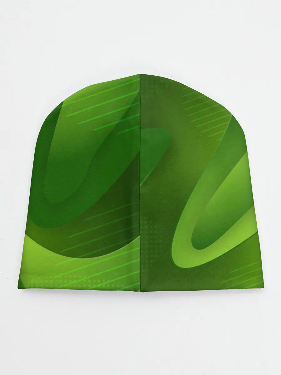 Детская шапка / 3d Green abstract