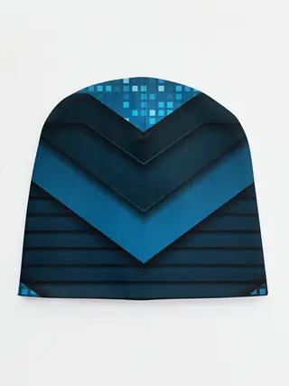 Детская шапка / 3D luxury blue abstract