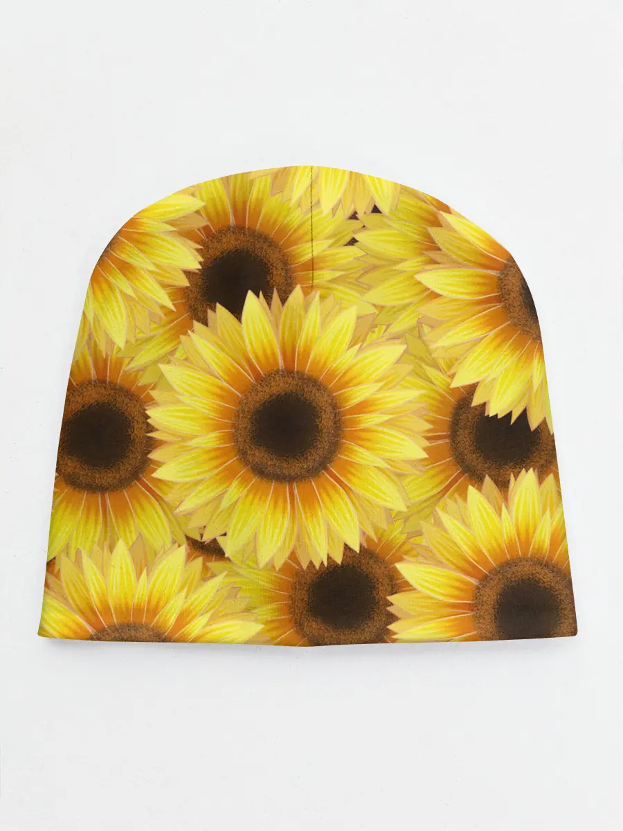 Детская шапка / Подсолнухи в поле