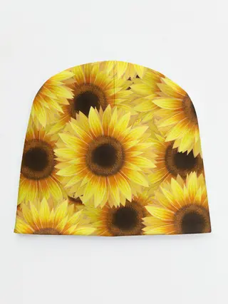 Детская шапка / Подсолнухи в поле