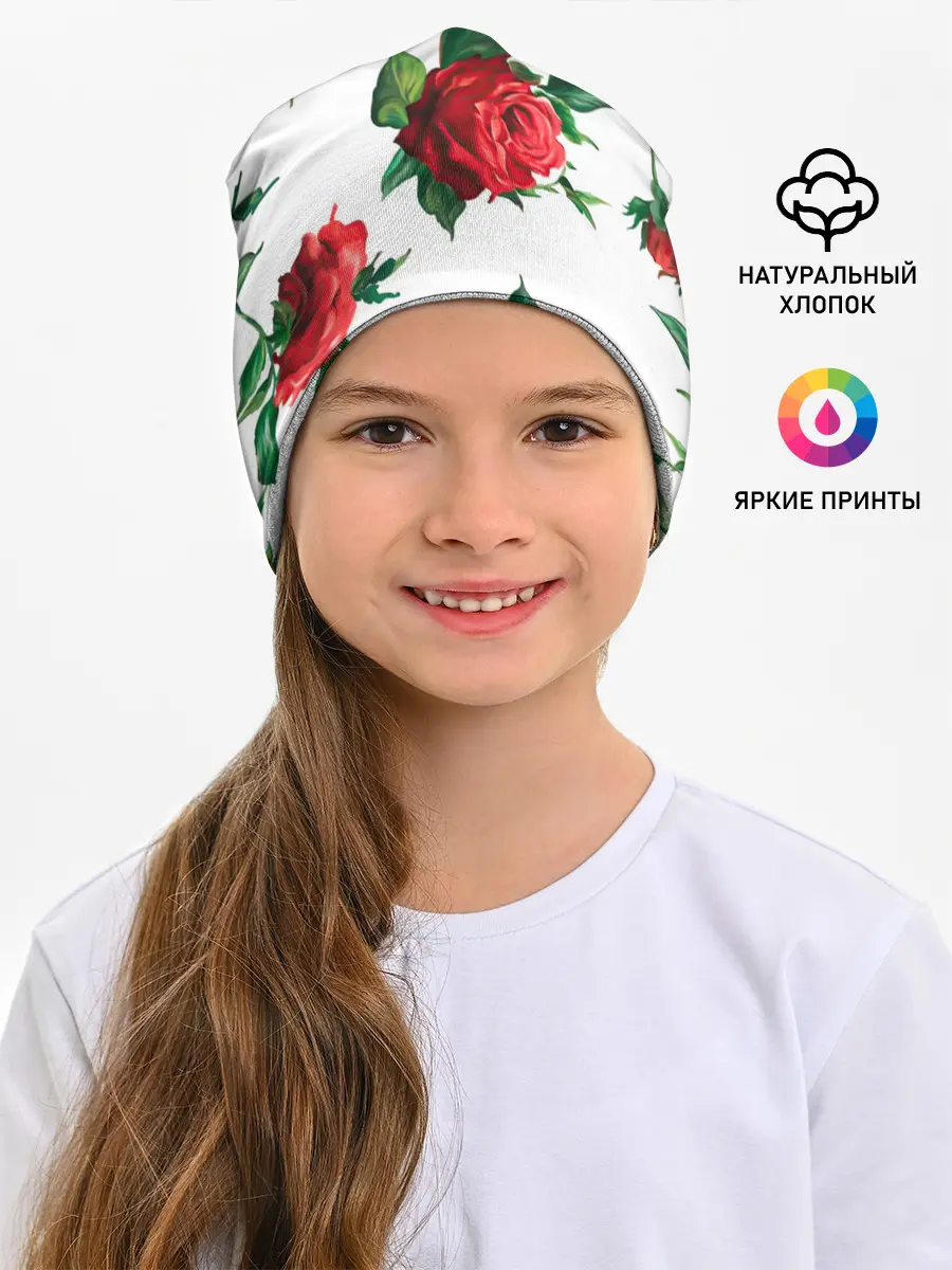 Детская шапка / Розы