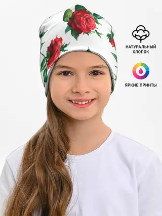 Детская шапка / Розы