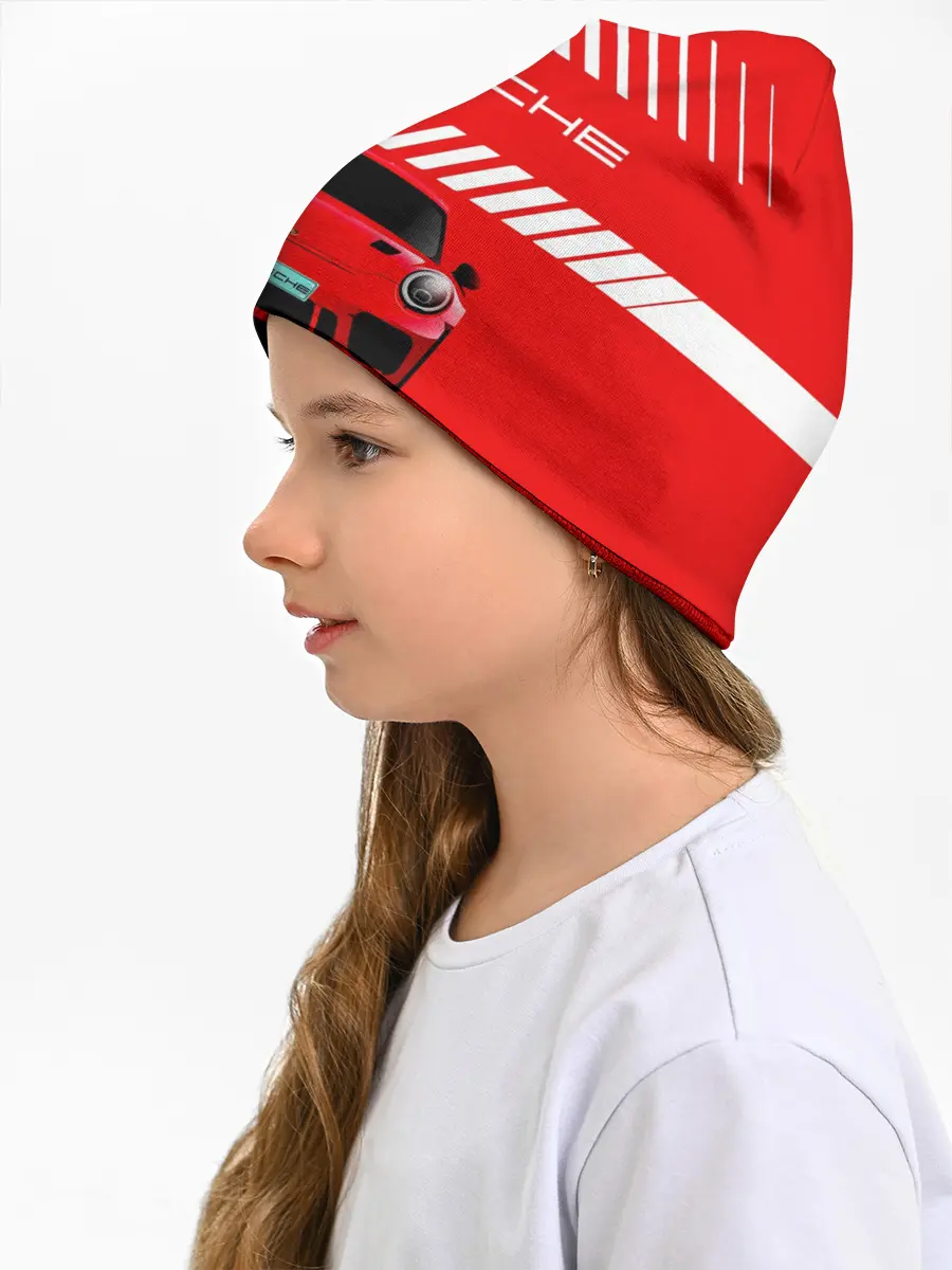 Детская шапка / PORSCHE / ПОРШЕ / RED STYLE