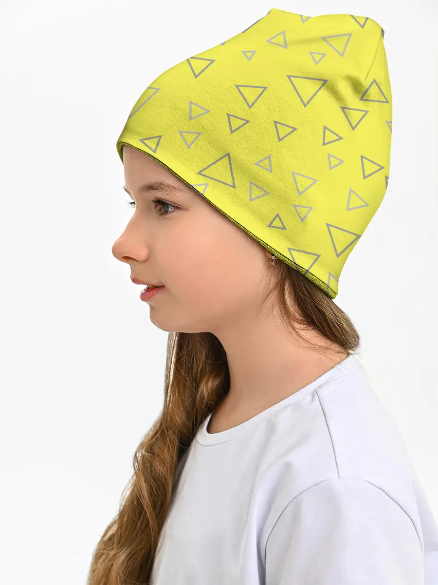 Детская шапка / Желтый и серый | Yellow & gray