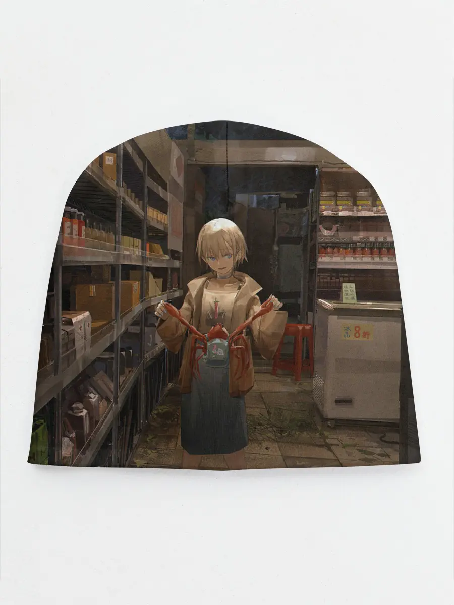 Детская шапка / Girl with crab