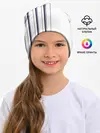 Детская шапка / Белые и синие полосы | Stripes