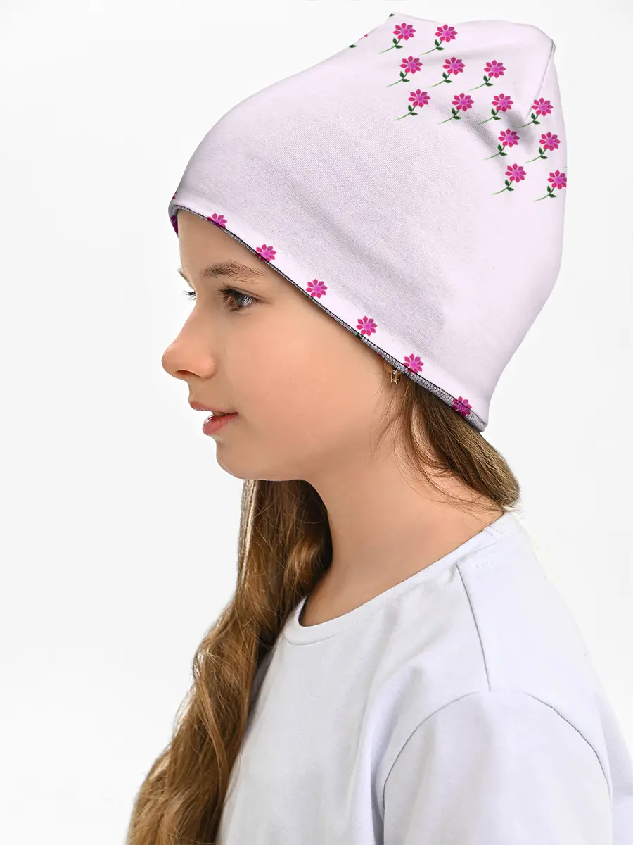 Детская шапка / розовые цветы | pink flowers
