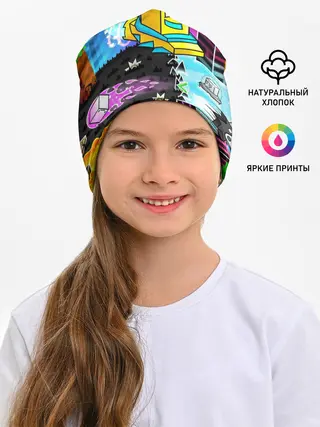 Детская шапка / Geometry Dash