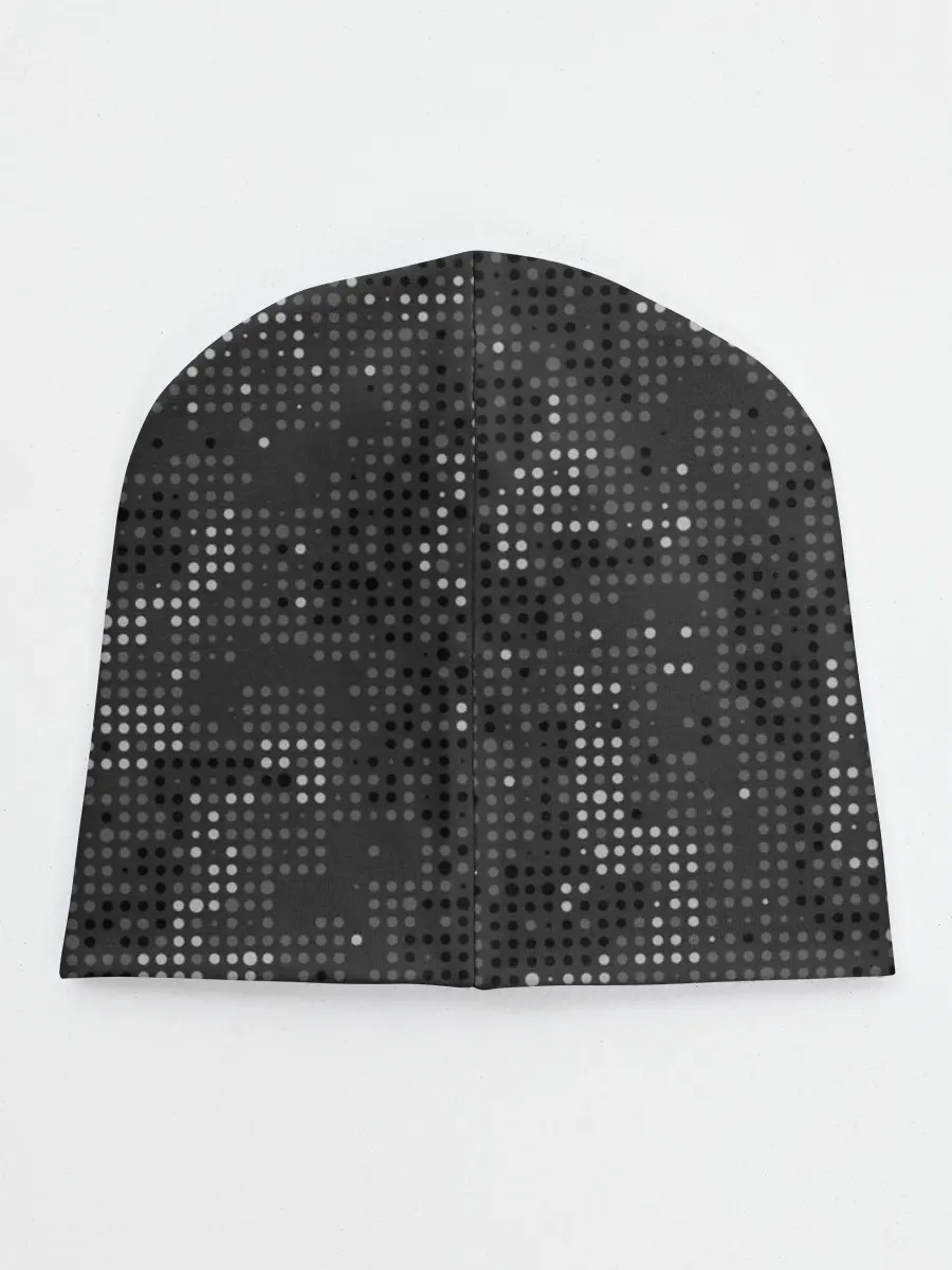 Детская шапка / КАМУФЛЯЖ В ЧЕРНУЮ ТОЧКУ